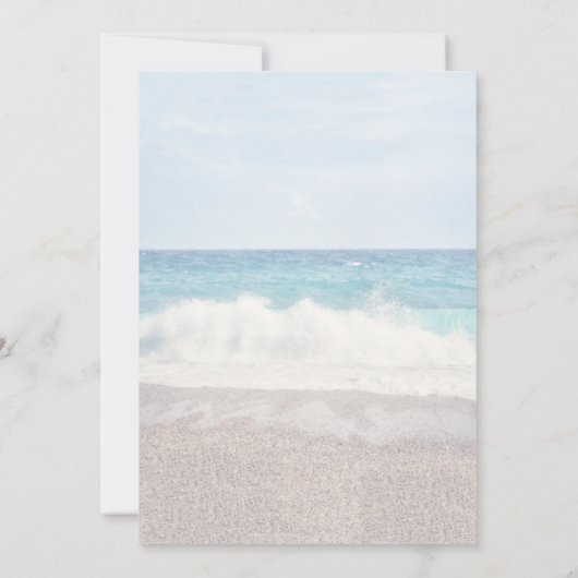 Beach Wedding Invitation Seaside/Oceanside Wedding 招待状 (裏面)