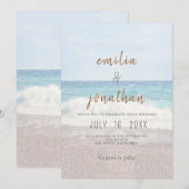 Beach Wedding Invitation Seaside/Oceanside Wedding 招待状 (正面/裏面)