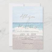 Beach Wedding Invitation Seaside/Oceanside Wedding 招待状 (正面)