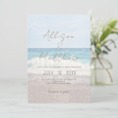 Beach Wedding Invitation Seaside/Oceanside Wedding 招待状 (スタンド正面)
