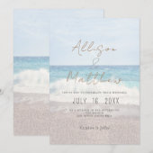 Beach Wedding Invitation Seaside/Oceanside Wedding 招待状 (正面/裏面)
