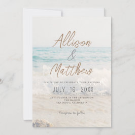 Beach Wedding Invitation Seaside/Oceanside Wedding 招待状
