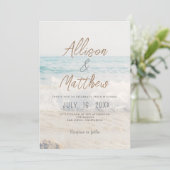 Beach Wedding Invitation Seaside/Oceanside Wedding 招待状 (スタンド正面)