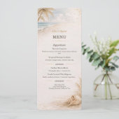 Beach Wedding Menu Template メニュー (スタンド正面)