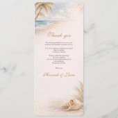 Beach Wedding Menu Template メニュー (裏面)