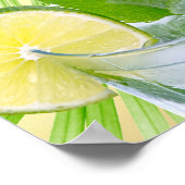 Beach Wedding Mojito Wine Palm Open Bar Menu ポスター (角)