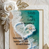 Beach Wedding Monogram Hearts in the Sand Magnet マグネット