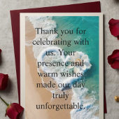 Beach Wedding Monogram Hearts in the Sand Magnet T サンキューカード