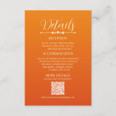 Beach Wedding Orange Starfish Bouquet Details Card エンクロージャーカード (正面)