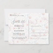 Beach Wedding Photo Save the Date Postcard 案内状 (裏面)