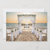 Beach Wedding Save the Date カード (正面)