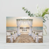 Beach Wedding Save the Date カード (スタンド正面)