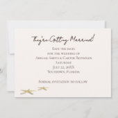 Beach Wedding Save the Date カード (裏面)