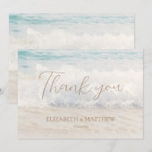 Beach Wedding Seaside/Oceanside Thank You Card サンキューカード (正面/裏面)