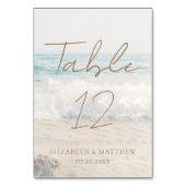 Beach Wedding Seaside/Oceanside Wedding テーブルナンバー (裏面)