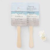 Beach Wedding Seaside/Oceanside Wedding Program ハンドファン (正面&裏面)