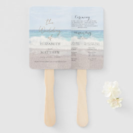 Beach Wedding Seaside/Oceanside Wedding Program ハンドファン