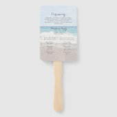 Beach Wedding Seaside/Oceanside Wedding Program ハンドファン (裏面)