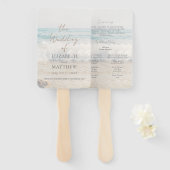 Beach Wedding Seaside/Oceanside Wedding Program ハンドファン (正面&裏面)