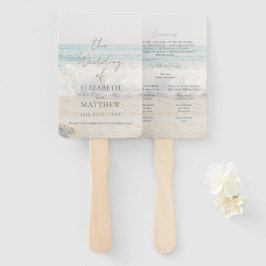 Beach Wedding Seaside/Oceanside Wedding Program ハンドファン