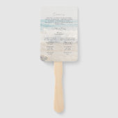 Beach Wedding Seaside/Oceanside Wedding Program ハンドファン (裏面)