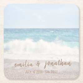 Beach Wedding | Seaside Wedding スクエアペーパーコースター