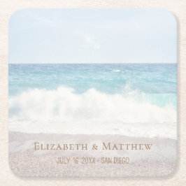 Beach Wedding | Seaside Wedding スクエアペーパーコースター