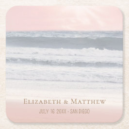 Beach Wedding | Seaside Wedding スクエアペーパーコースター