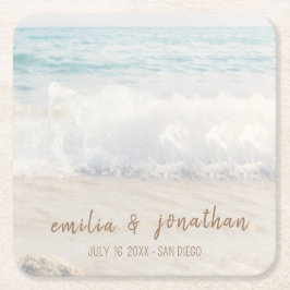 Beach Wedding | Seaside Wedding スクエアペーパーコースター
