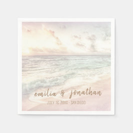 Beach Wedding | Seaside Wedding スタンダードカクテルナプキン