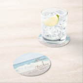 Beach Wedding | Seaside Wedding ラウンドペーパーコースター (インサイチュ)