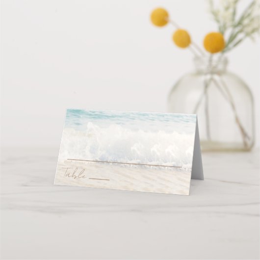 Beach Wedding Seaside Wedding Place Card プレイスカード (正面)