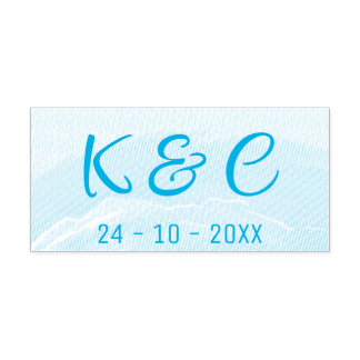 Beach Wedding Watercolor  セルフインキングスタンプ