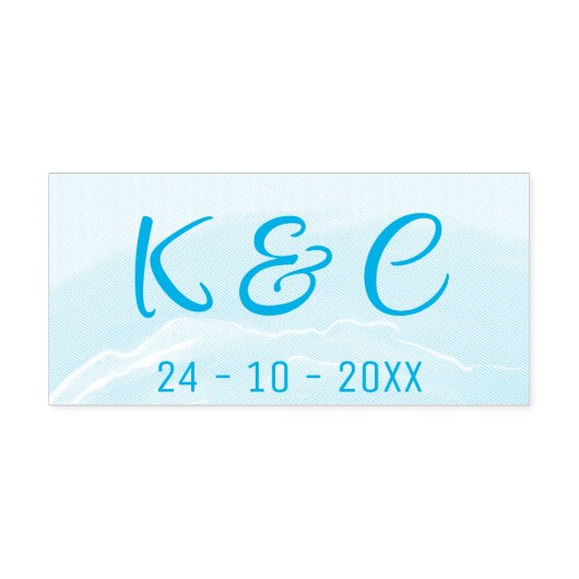 Beach Wedding Watercolor セルフインキングスタンプ (デザイン)