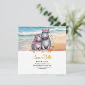  Beach Wedding with Hippo Couple  セーブザデート (スタンド正面)