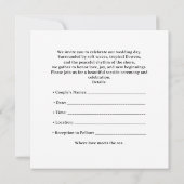  Beach Wedding with Hippo Couple  セーブザデート (裏面)