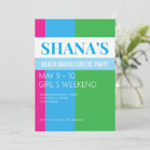 Beach Weekend Bachelorette Party  招待状 (スタンド正面)