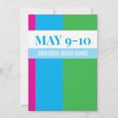 Beach Weekend Bachelorette Party  招待状 (裏面)