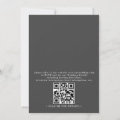 Beach Wildflower Lighthouse Beach QR Code Wedding 招待状 (裏面)