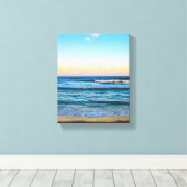 Beach with light waves image on canvas キャンバスプリント (インサイチュ (ウッドフロア))
