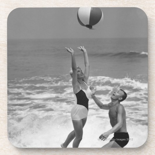 Beachballと遊ぶカップル コースター (正面)