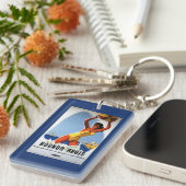 Beachballイギリスの鉄道の女の子およびポスター キーホルダー (正面右)