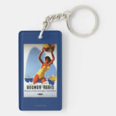 Beachballイギリスの鉄道の女の子およびポスター キーホルダー (裏面)