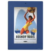 Beachballイギリスの鉄道の女の子およびポスター クリップボード (裏面)