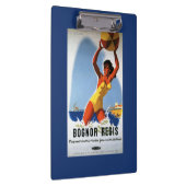 Beachballイギリスの鉄道の女の子およびポスター クリップボード (右)