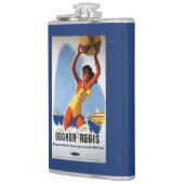 Beachballイギリスの鉄道の女の子およびポスター フラスク (左)