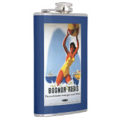 Beachballイギリスの鉄道の女の子およびポスター フラスク (右)