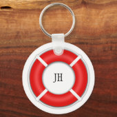 BeachBoat Life航海の Preserverオプションイニシャル キーホルダー (正面)