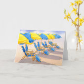 Beachbrellasを招くこと カード (黄色い花)