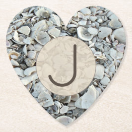 Beachcomber Shell Monogram Look ペーパーコースター